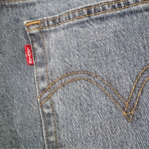 Levi’s Premium Wedgie Straight Ankle Jeans High Rise Button Fly Vintage Blue 28 - Picture 9 of 16
